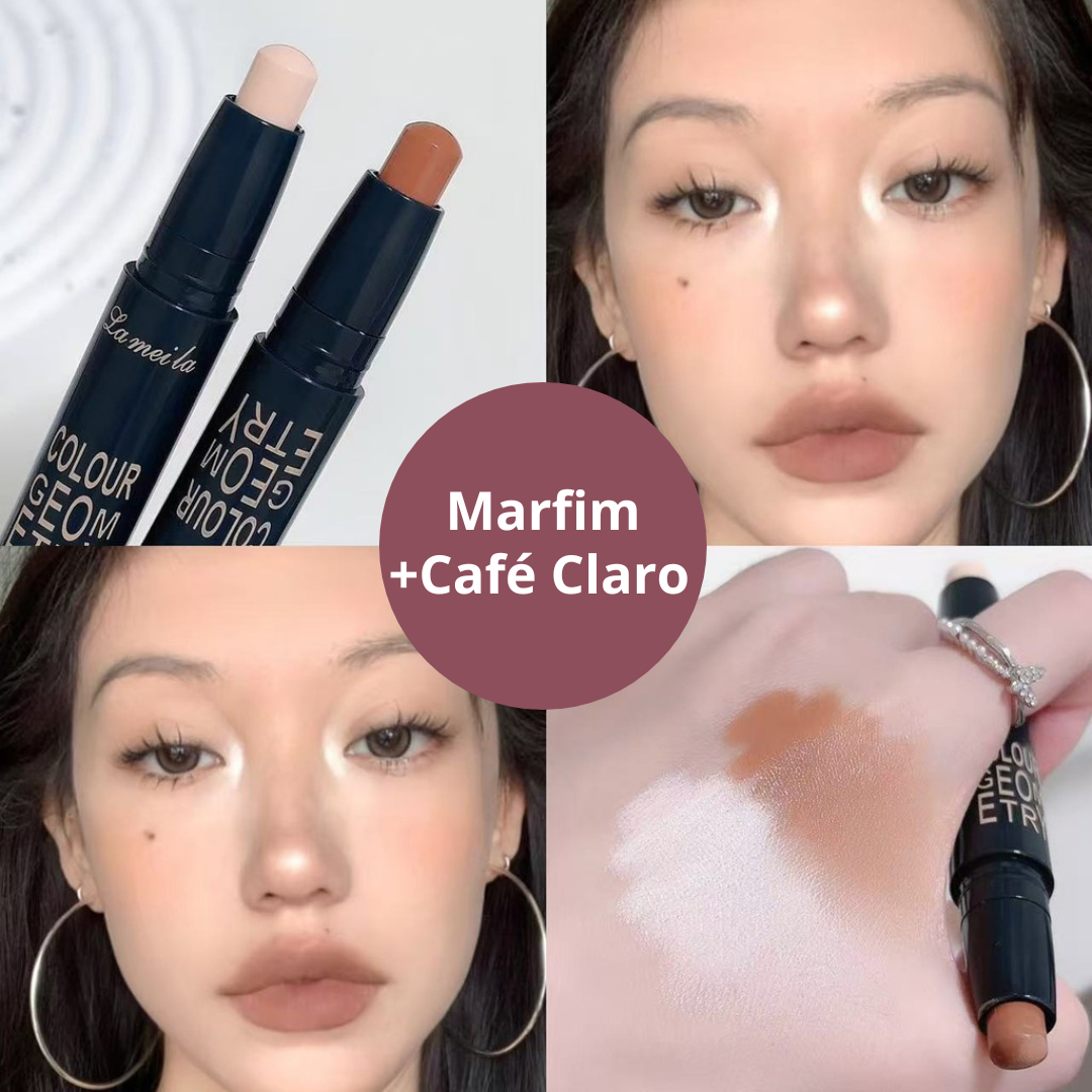 Bastão Contorno 3D - Iluminador e Sombra Facial