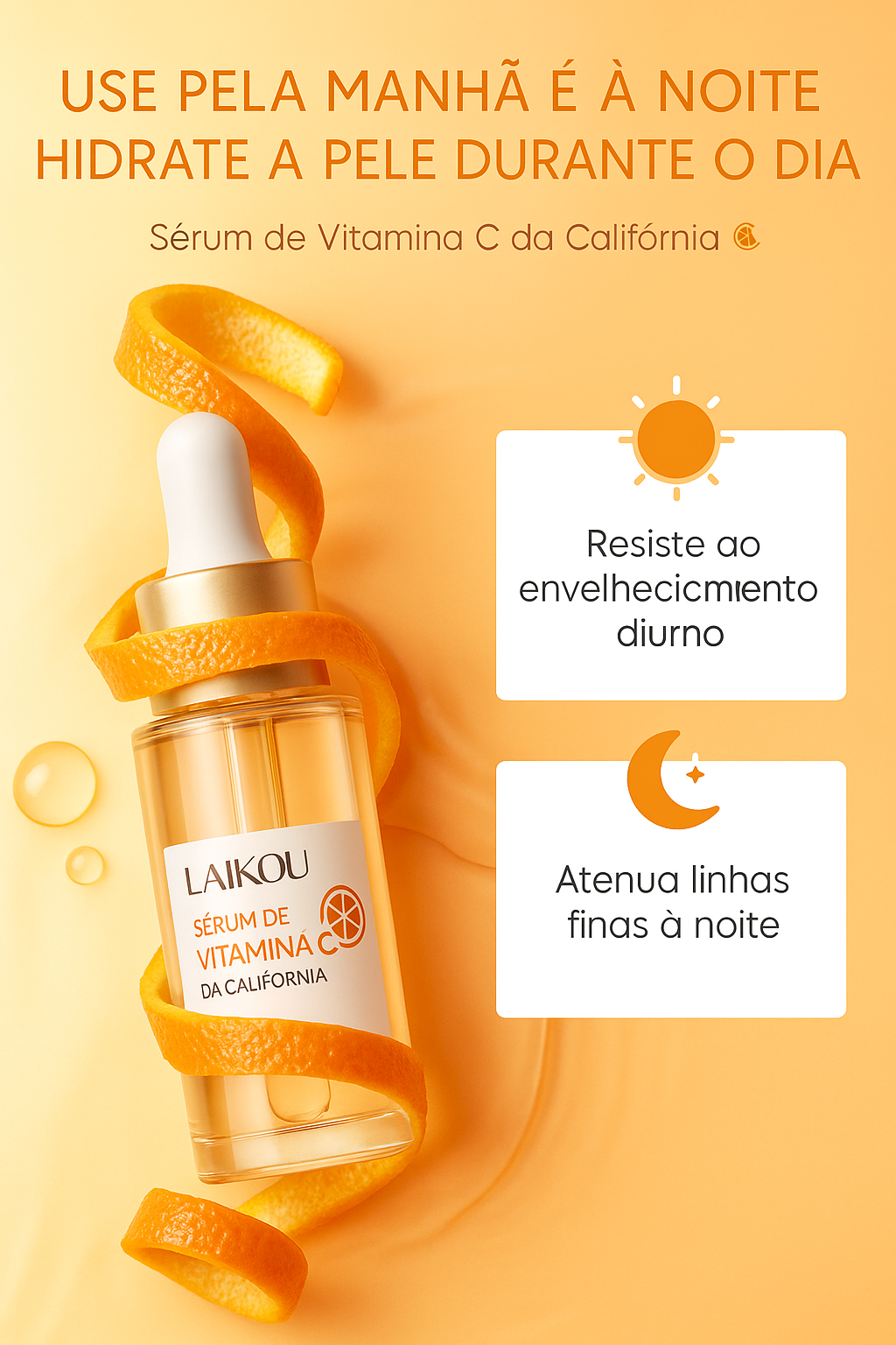 Sérum Facial Laikou Vitamina C 17ml - Clareador Anti-idade