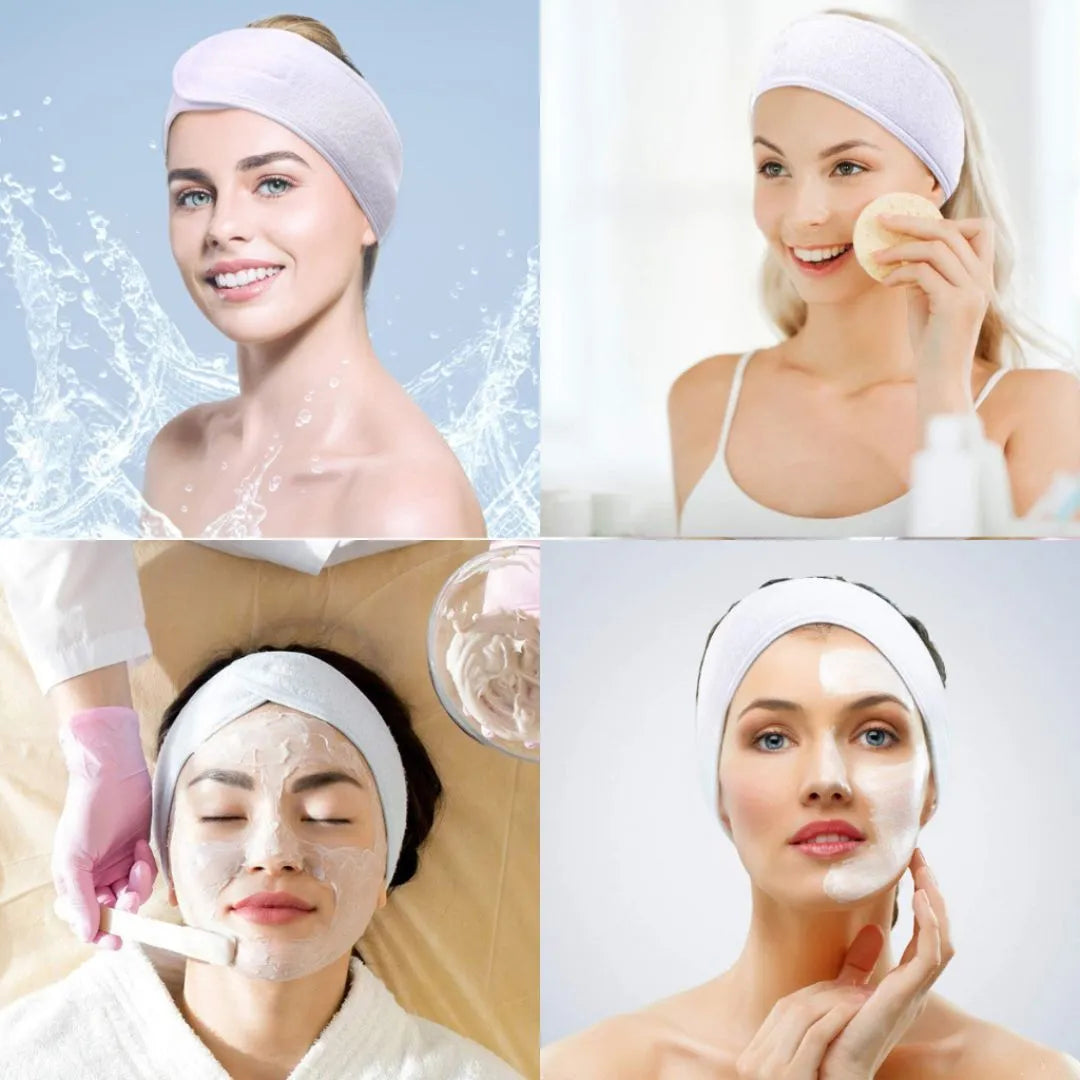 Kit 5 Faixas Atoalhadas - Maquiagem e Skincare