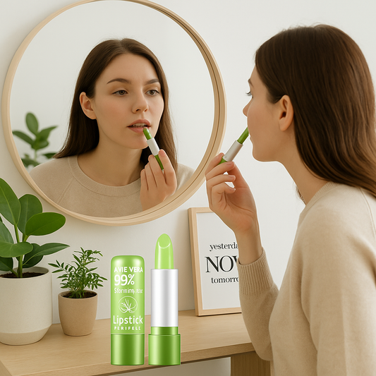 Kit 5 Bálsamos Labiais Aloe Vera - Hidratante Natural