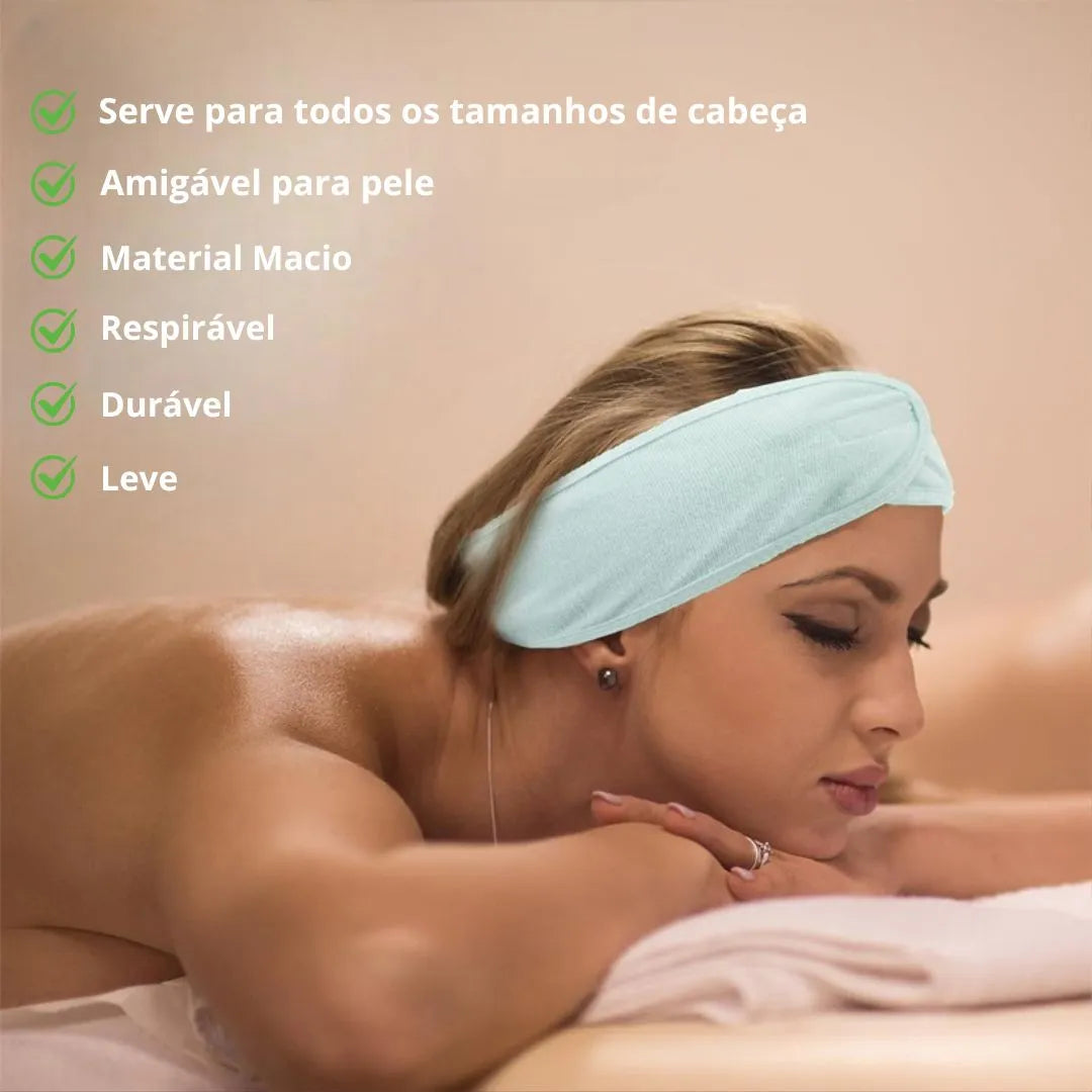 Kit 5 Faixas Atoalhadas - Maquiagem e Skincare