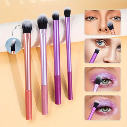 Kit 8 Pincéis Maquiagem Profissional com Estojo